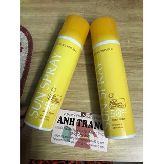 [ The Nature Republic] Xịt chống nắng hạ nhiệt Aqua Cooling Sun Spray