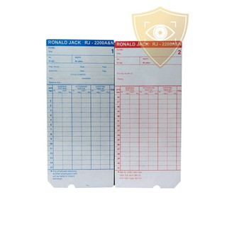 Thẻ chấm công bằng giấy Ronald Jack RJ 2200 (combo 100 tờ)