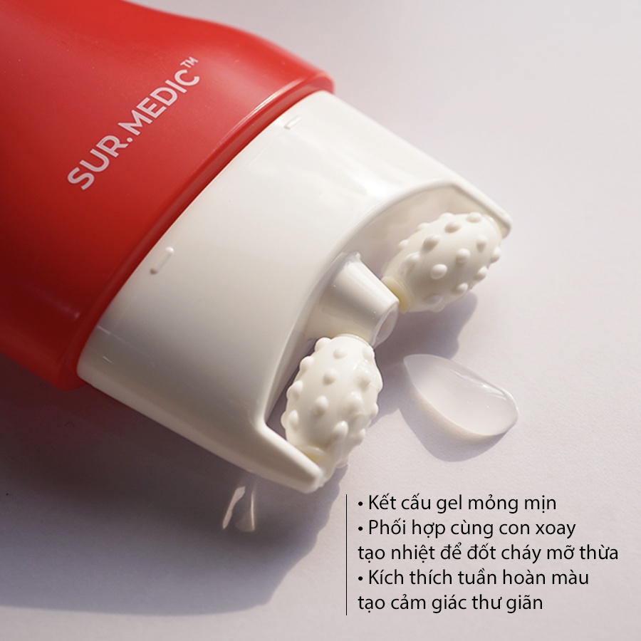 Thanh Lăn Massage Tan Mỡ Săn Cơ Định Hình Body SURMEDIC Fit Body Hot Gel Cream 100ml