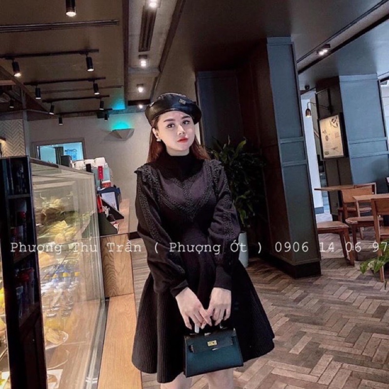 BIGSIZE Đầm Gân Viền Ren bigsize 50-90kg