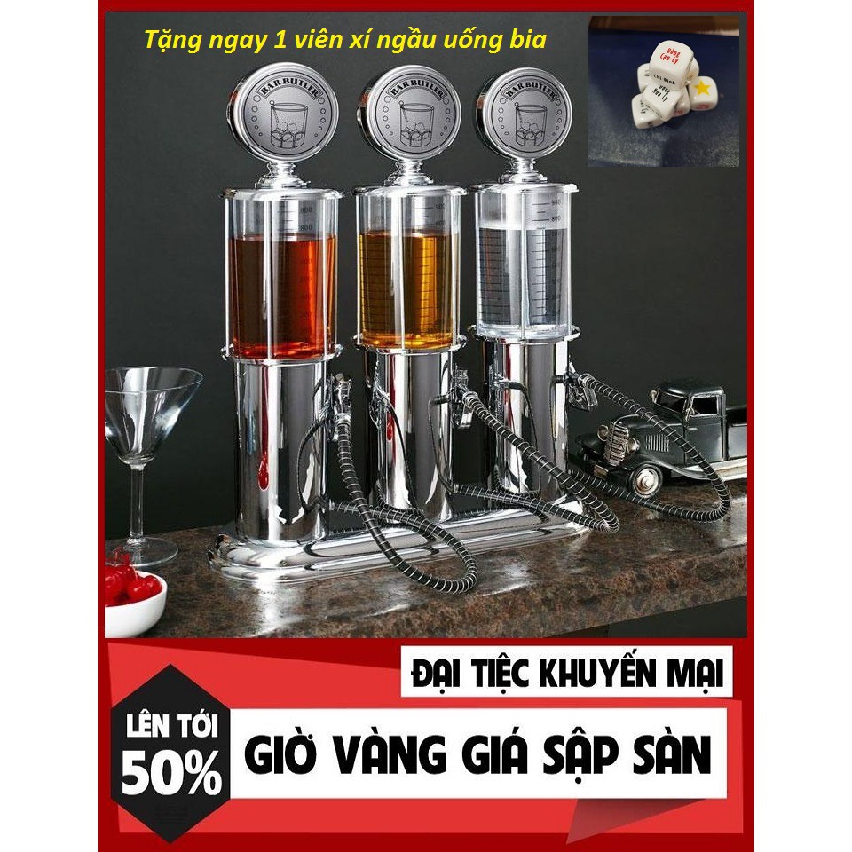 [FREESHIP] Bình châm tửu rượu bia hình cây xăng cao cấp Bar Butler