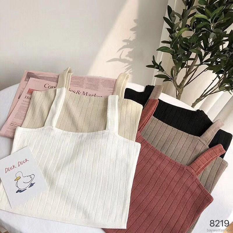 Áo len hai dây màu trơn gợi cảm cho nữ | BigBuy360 - bigbuy360.vn