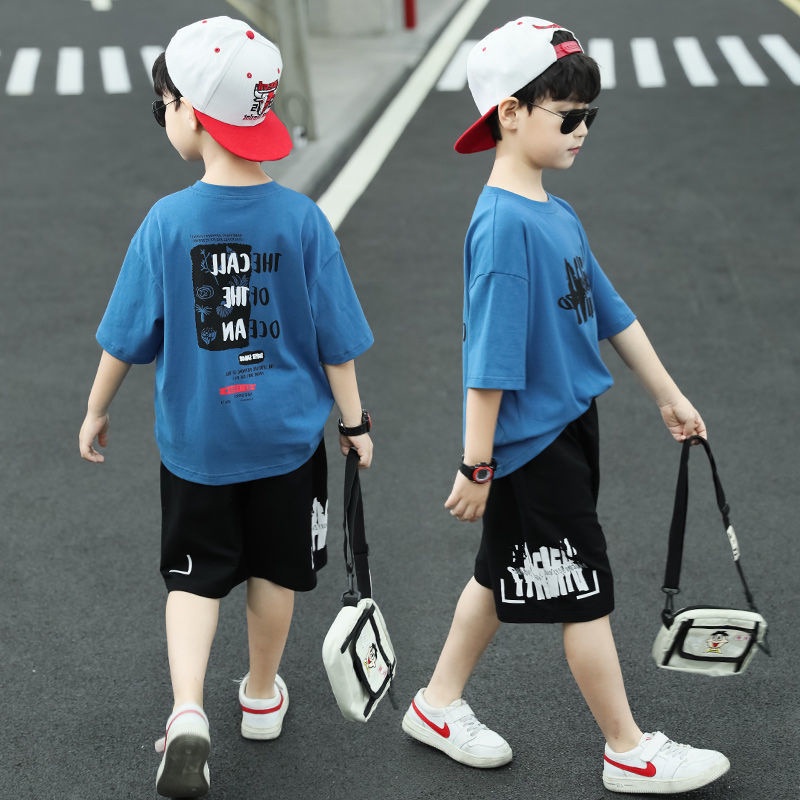 Bộ quần áo bé trai cotton dài tay hàng quảng châu đẹp 6-12 tuổi (17 - 55kg) - hàng sẵn