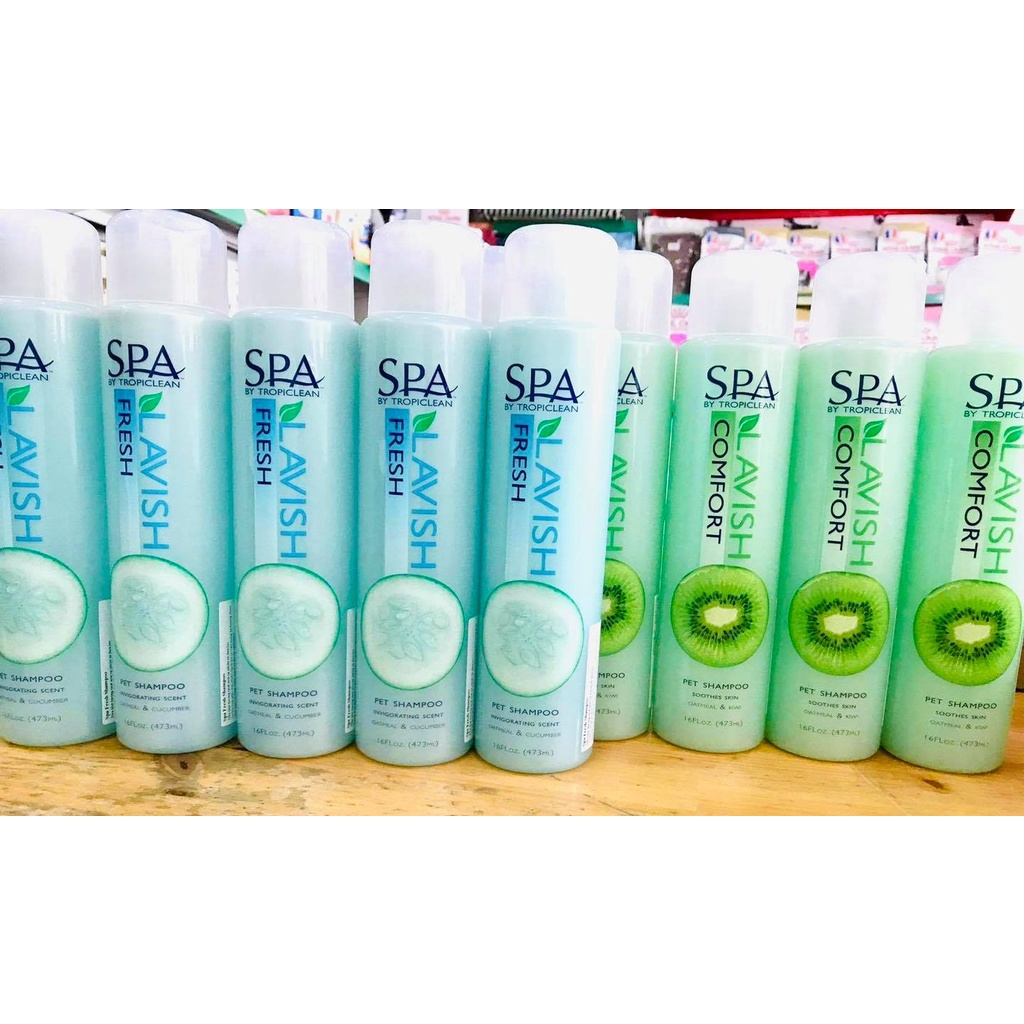 Sữa tắm dưỡng lông Spa Tropiclean hương kiwi cho chó mèo