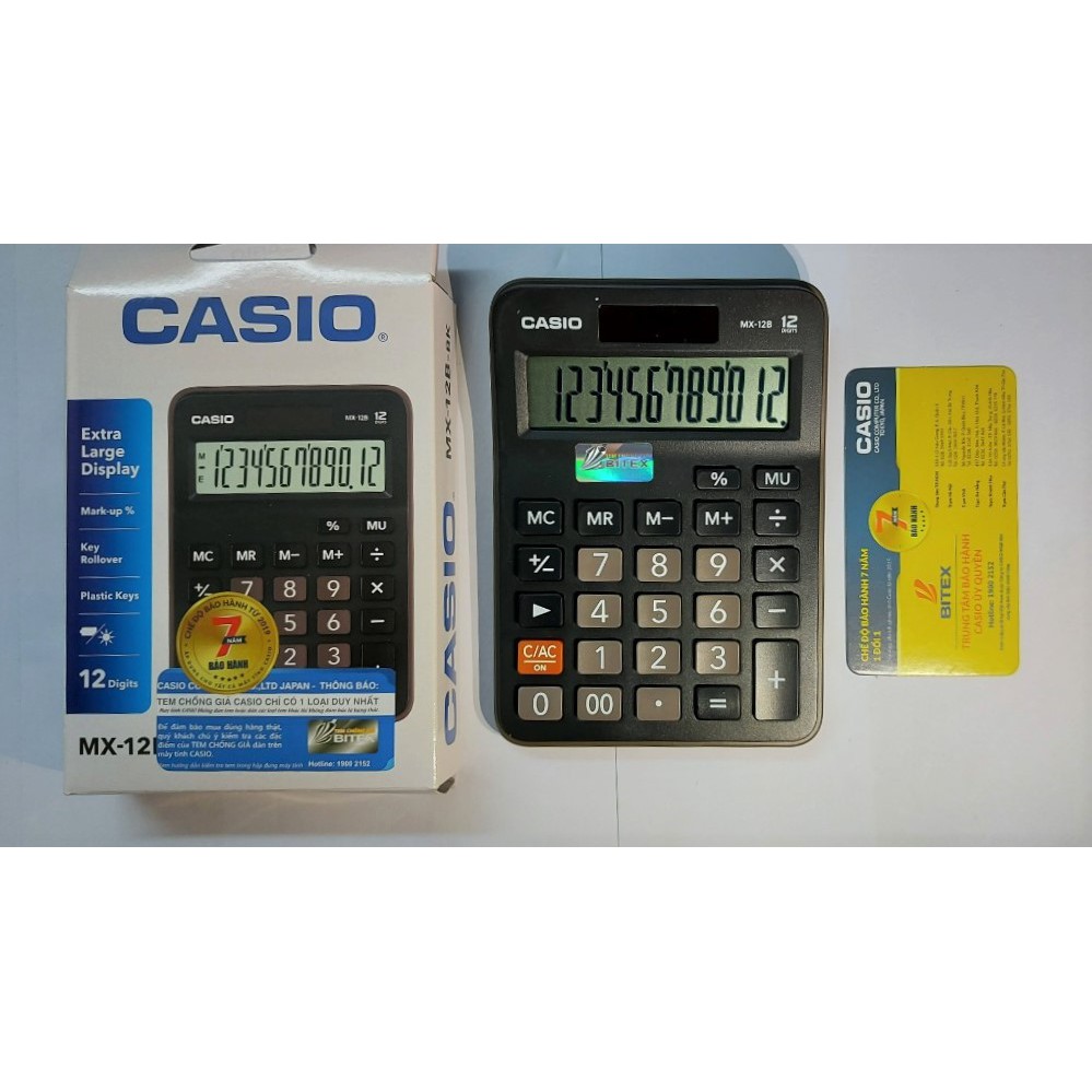 Máy tính CASIO MX-12B- Hàng chính hãng