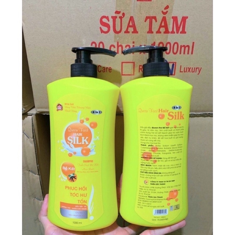 Dầu gội bồ kết hoa bưởi Hair Silk cty 1000ml