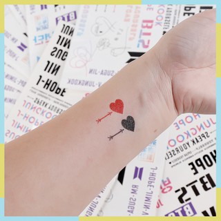 Hình xăm tatoo BTS khổ A4