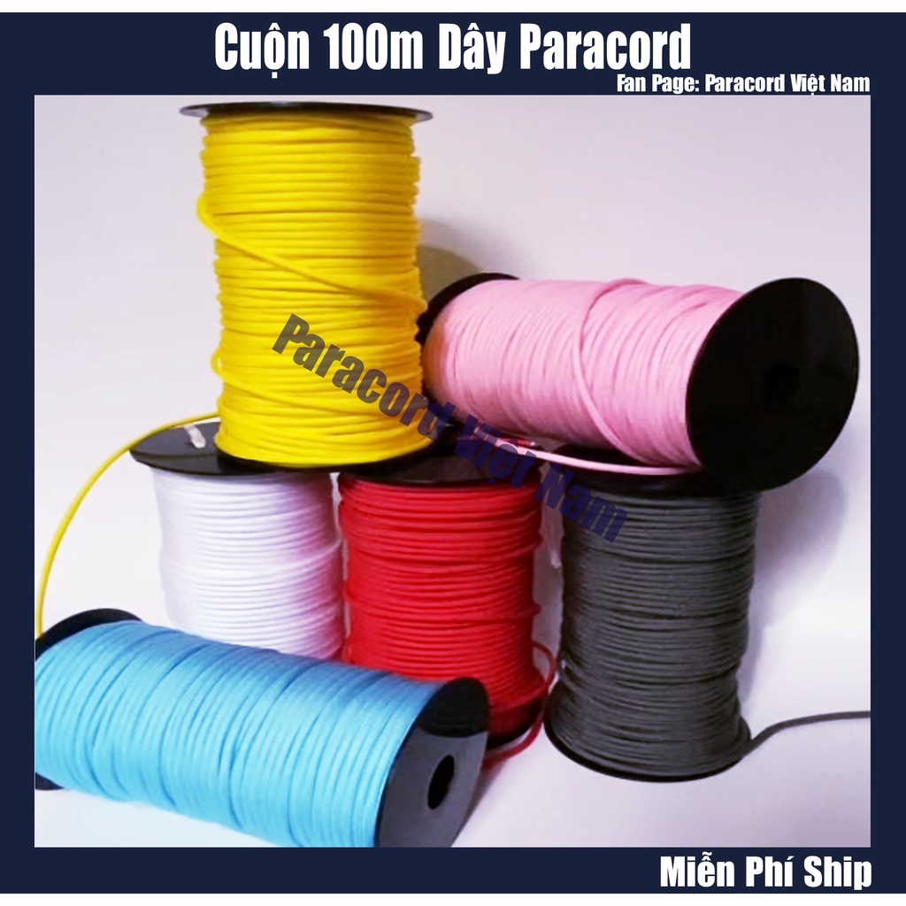 Combo cuộn dây paracord 100m