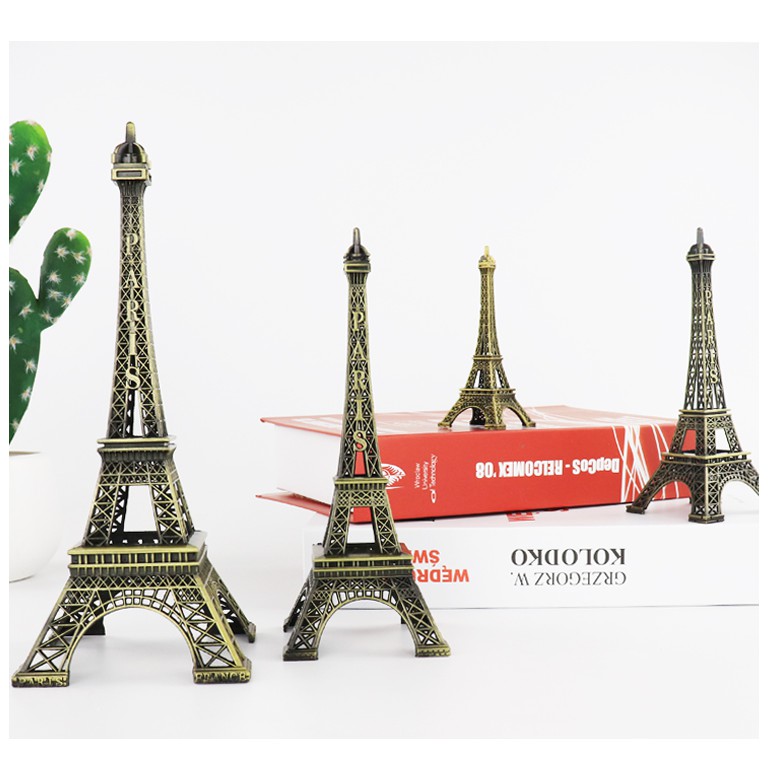 Tháp Eiffel Hợp Kim Mạ Đồng Trang Trí Decor