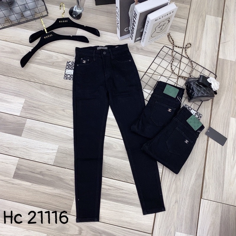 Quần jean skinny đen chaneo