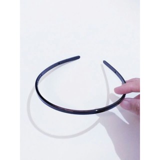 Bờm cài tóc bản vuông nhỏ 4mm (màu đen bóng)