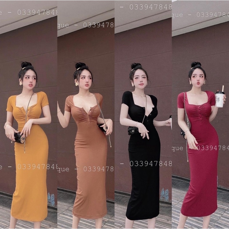 VÁY THUN TĂM BODY CÚC NGỰC SEXY LOẠI ĐẸP MS18892