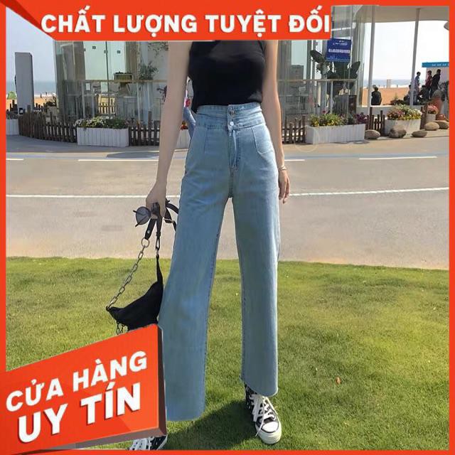 [Mã WASTMAY giảm 15% tối đa 30K đơn 150K] Quần jeans xuông ống rộng dài mẫu mới nhất- hình thật chính chủ tự chụp | BigBuy360 - bigbuy360.vn