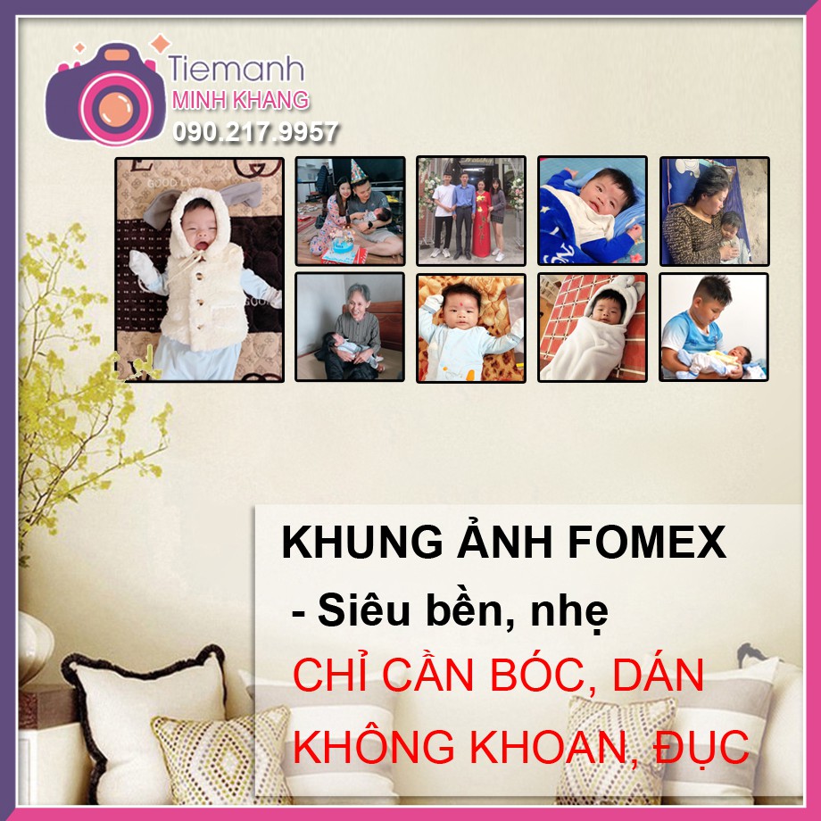 Khung ảnh dán tường fomex siêu bền nhẹ