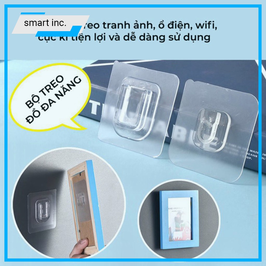 Móc Dán Treo Đồ Đỡ Ổ Cắm Điện Tranh Ảnh Cục Phát Wifi 🎀GIÁ RẺ🎀 Miếng Dán Gắn Tường Đa Năng Siêu Dính Chắc Chịu Lực