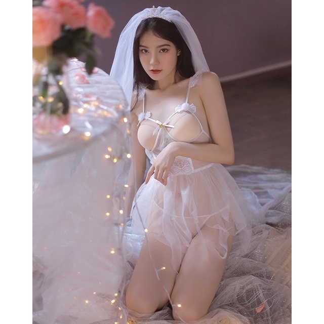 Mã FM7709 - Váy Cô Dâu Kèm Vương Miệng Gắn Đá Cao Cấp + Trang Phục Hoá Trang - Đầm Voan Quyến Rũ - Cosplay Sexy | WebRaoVat - webraovat.net.vn