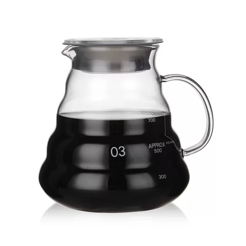 Bình Chứa Cà Phê V60 Bằng Thủy Tinh 300ml – 500ml – 700ml