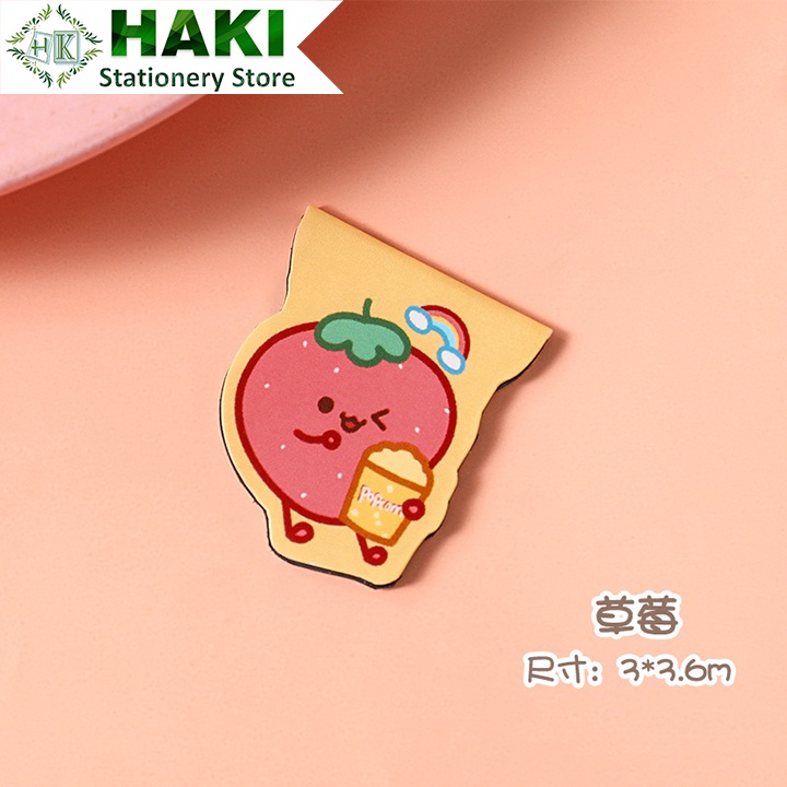 Kẹp đánh dấu trang sách bookmark nam châm HAKI, miếng chặn trang giấy sáng tạo KTL02