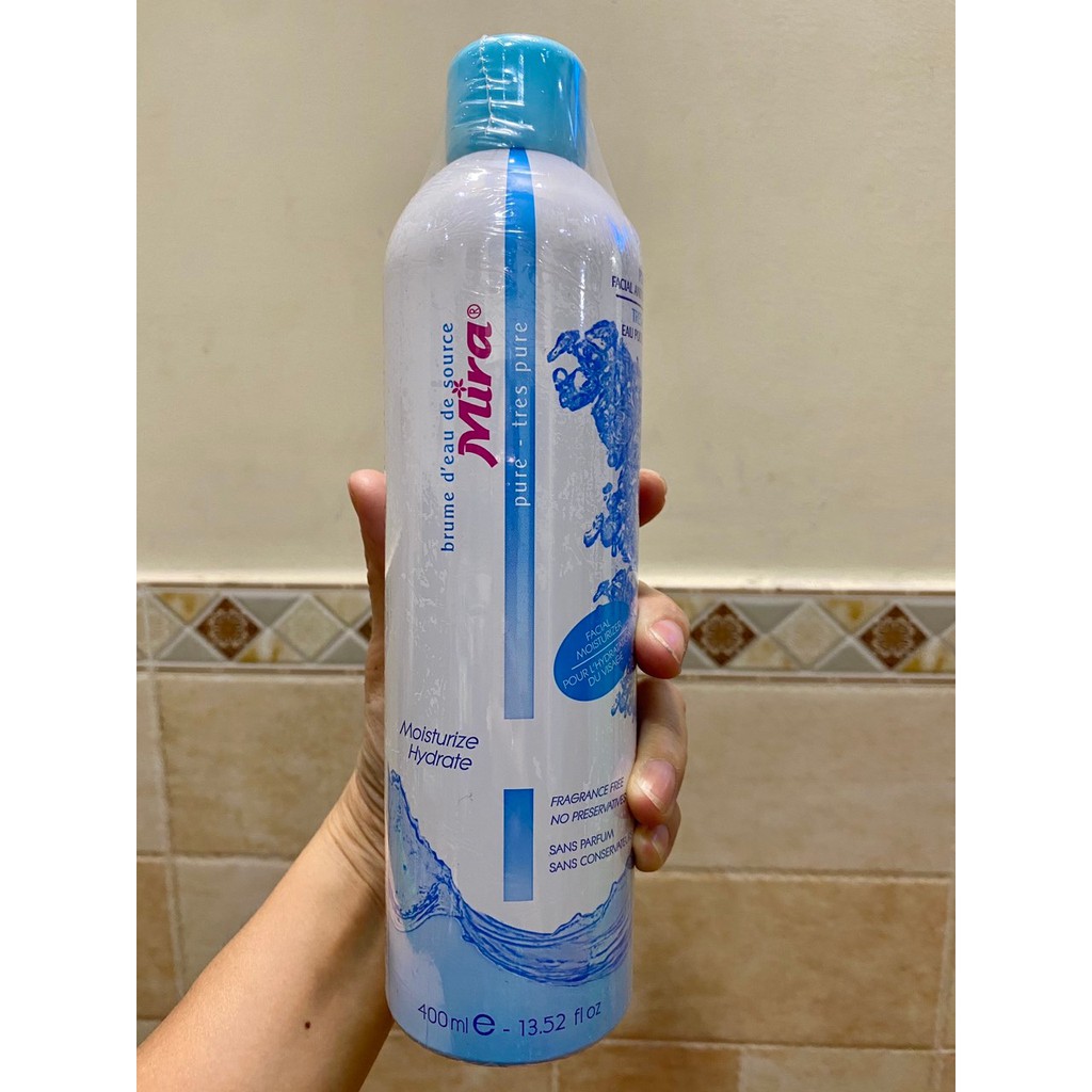 Chai xịt khoáng cấp ẩm Mira Pure Facial and Body Water 400ml dịu nhẹ làn da dùng cho mặt và body