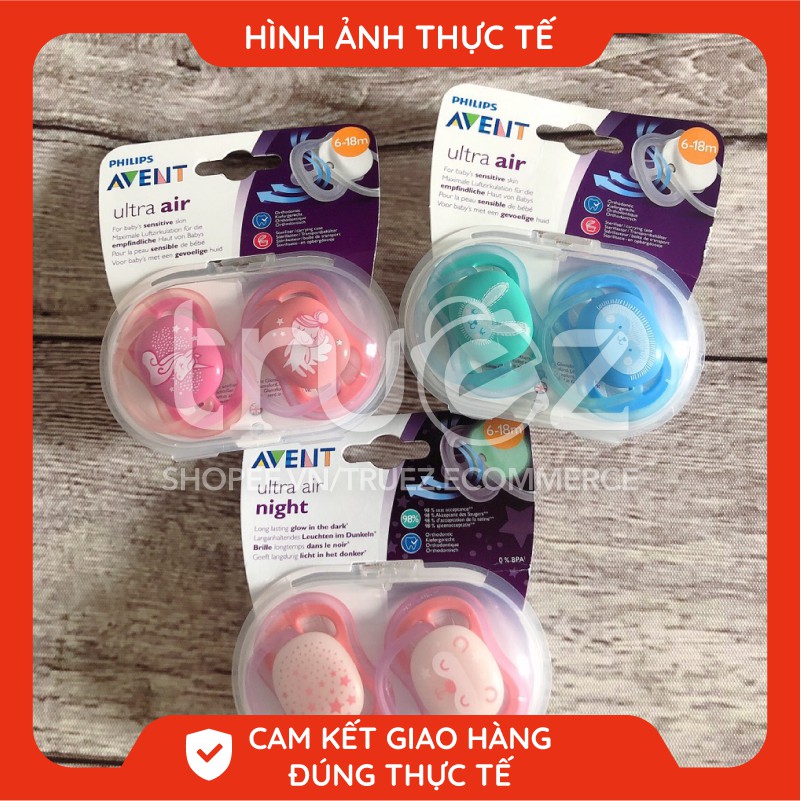 [Chính hãng] Ti giả chỉnh nha đầu dẹt có dạ quang [Úc] Philips Avent Animal/Ultra Air/Night