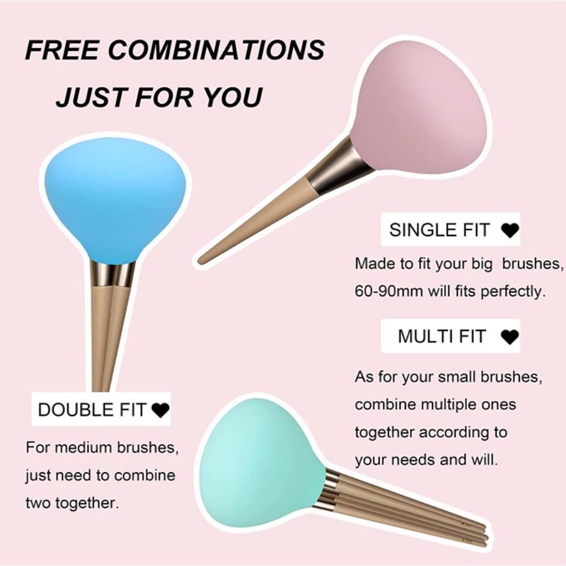 Set 3 Vỏ Bọc Bảo Vệ Cọ Trang Điểm Tiện Dụng Khi Đi Du Lịch