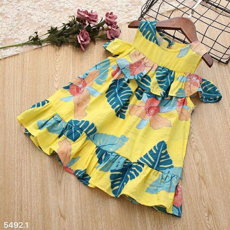 SP000069 Váy hoa trễ vai size 2-7T