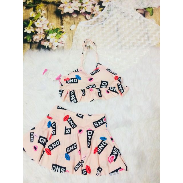 SÉT COMBO 3 MÓN + ÁO REN NGOÀI + SÉT ÁO BƠI + QUẦN VÁY HỒNG HỌA TIẾT HÀNG NHẬP -Hàng nhập khẩu | BigBuy360 - bigbuy360.vn