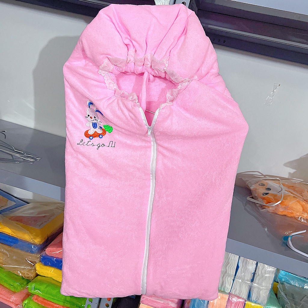 Khăn choàng ủ, túi ngủ có dây kéo cho bé sơ sinh từ 0-12 tháng