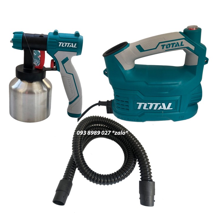 MÁY PHUN SƠN DÙNG ĐIỆN TOTAL 550W bình chứa bằng nhôm TT5006-2