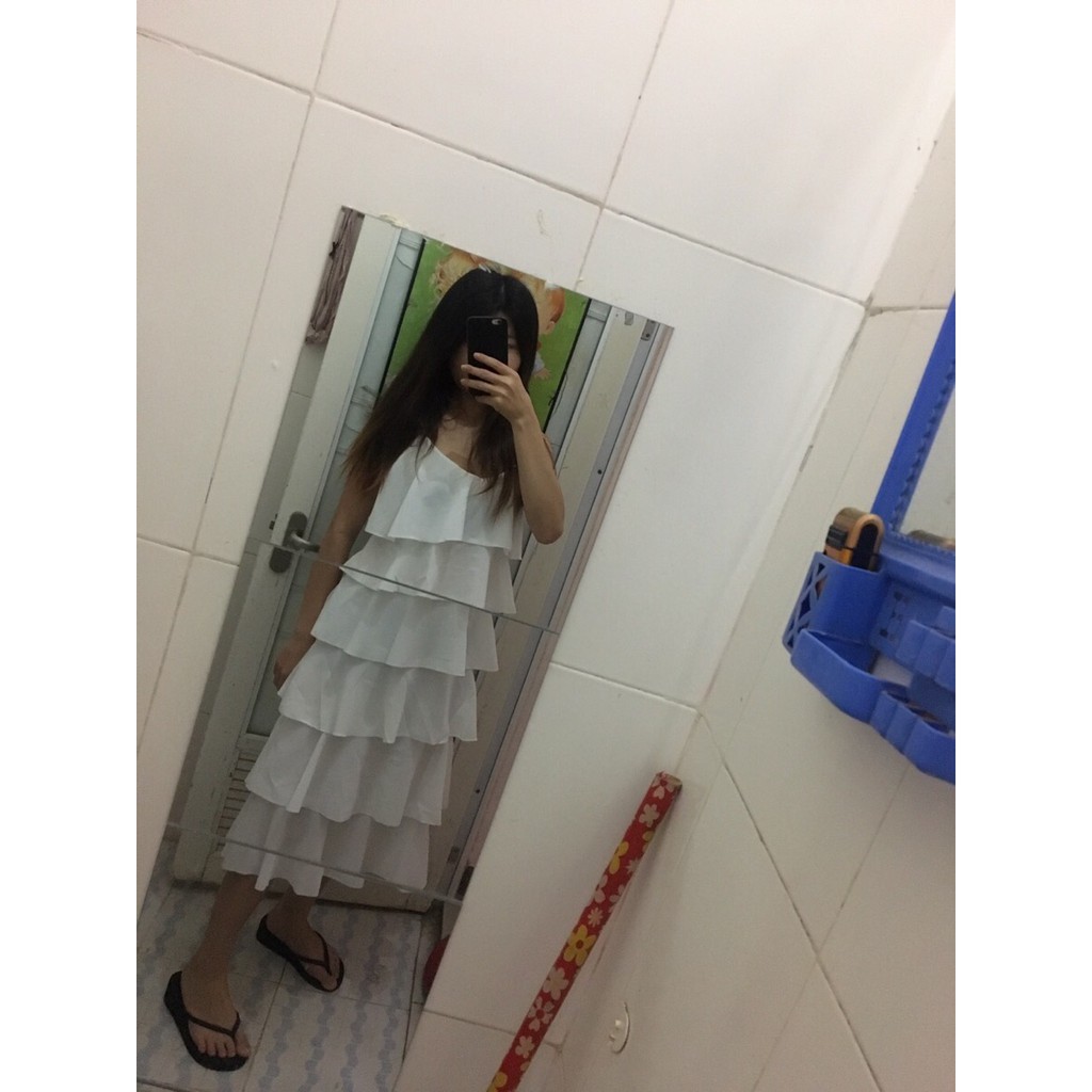 ♥️Đầm,Váy Hai Dây Nhiều Tầng Ulzzang2 Màu FzSize Dưới 57kg