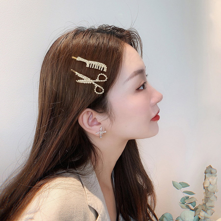 Kẹp tóc đính đá lấp lánh phong cách Hàn Quốc
