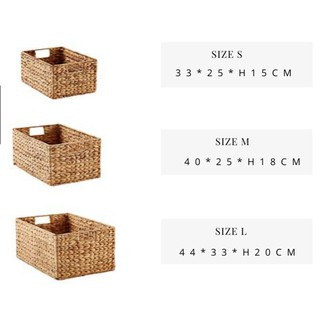 Giỏ lục bình chữ nhật Tranhandicraft