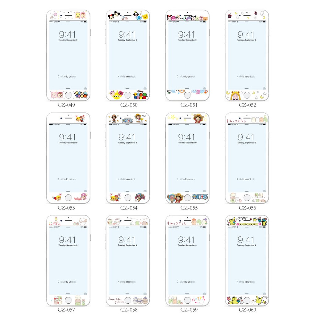 Kính Cường Lực Bảo Vệ Màn Hình In Hình Cậu Bé Bút Chì Shin Đáng Yêu Cho Iphone 6 / 7 / 8 / 6s Plus