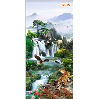 tranh 3D dán cửa kính 2 mặt 81x180cm