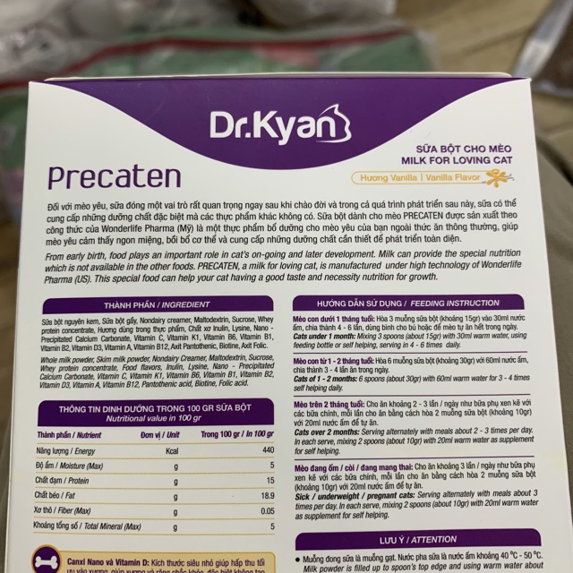 Sữa bột Dr Kyan Precaten Predogen cho chó mèo