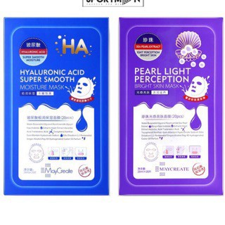 Bộ 40 Miếng Mặt Nạ HA MayCreate Xanh Và Tím [Mask HA] Nội Địa Trung-01