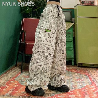 NYUK Harajuku style hip-hop street pants loose-fitting printed overalls