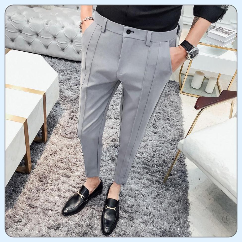 Quần âu sọc kiểu dáng hiện đại trẻ trung, phù hợp đi chơi và đi làm, đi công việc ( chất tuyxi)