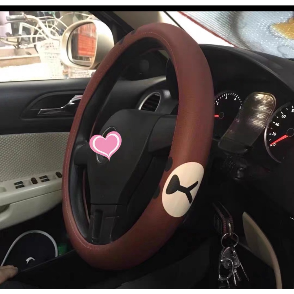 Bọc vô lăng ô tô Line Friend Gấu Gà Thỏ - Bọc vô lăng xe hơi cao cấp
