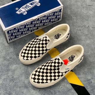 Giày thể thao sneaker VANS LƯỜI CARO màu đen trắng , Giày dép nam nữ kẻ ô bản đẹp