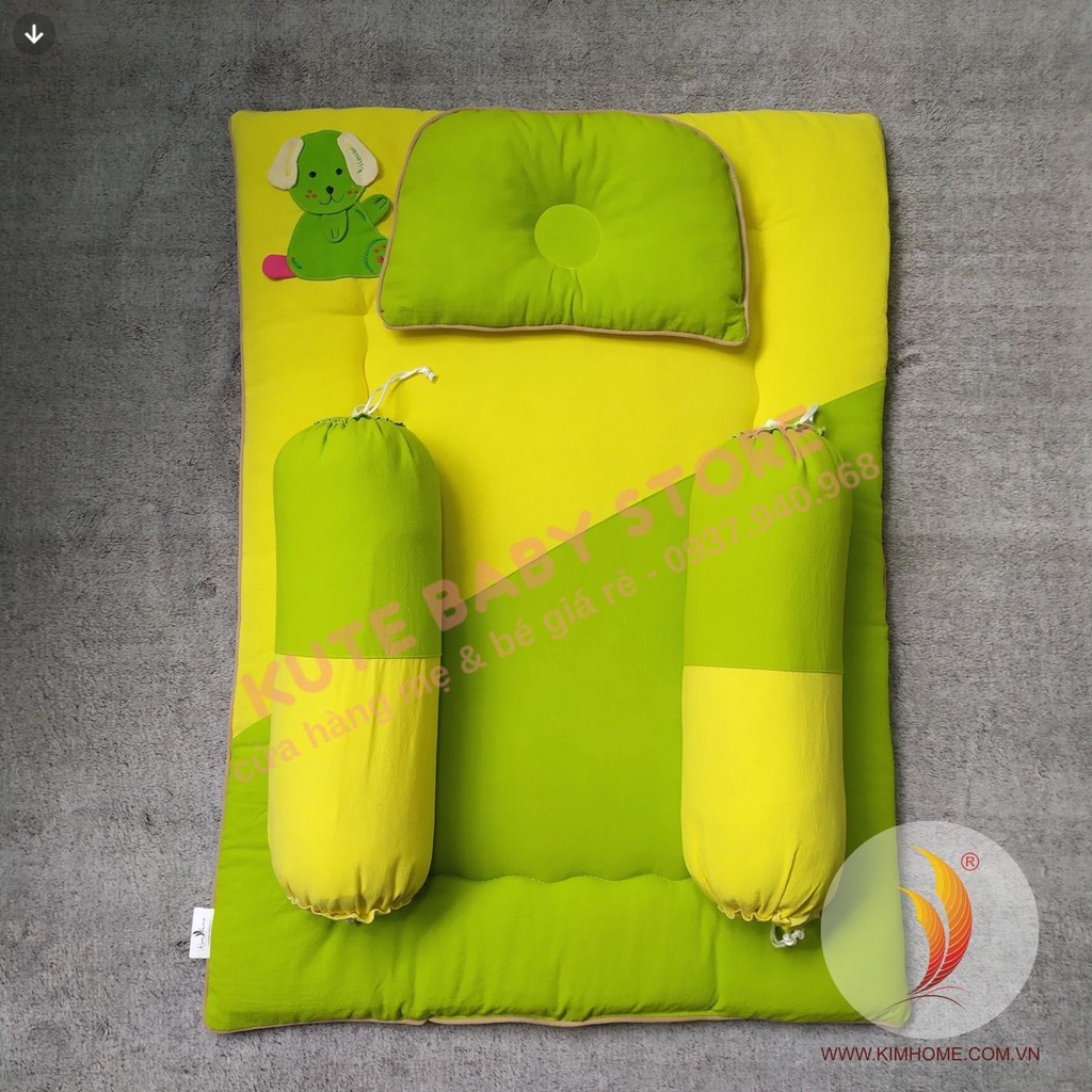 Set nệm gối sơ sinh kim home