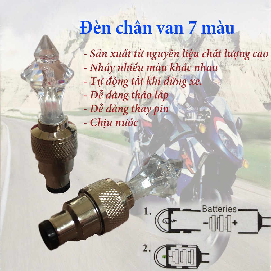 Đèn chân van 7 màu