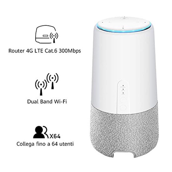 Bộ Phát Wifi 4G Huawei B900  AI Cube Tốc Độ LTE CAT6 300Mb - Băng Tần Kép 2,4Ghz &amp; 5GHz - Hỗ Trợ 64 User - Công Suất Lớn