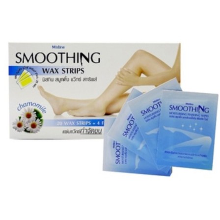 Mistine smoothing wax strips Thái Lan - giấy keo tẩy lông gói 20 miếng. Hạn T6/2023