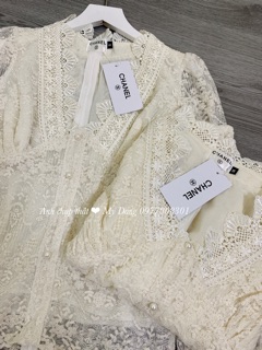Áo ren cổ V dài tay ( ib hoặc note chọn size )