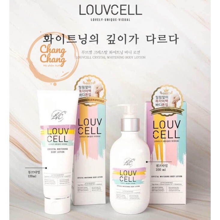 Kem dưỡng ẩm trắng da body Louv Cell Crystal Whitening Body Lotion 120ml và 250ml ILIVING-LOUDTB