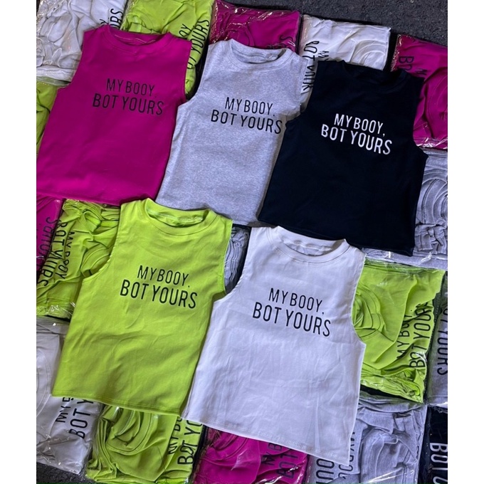 Áo croptop ba lỗ cổ cao The body, thun trơn sát nách viền bo nách cổ ôm bodyLY alohashop91