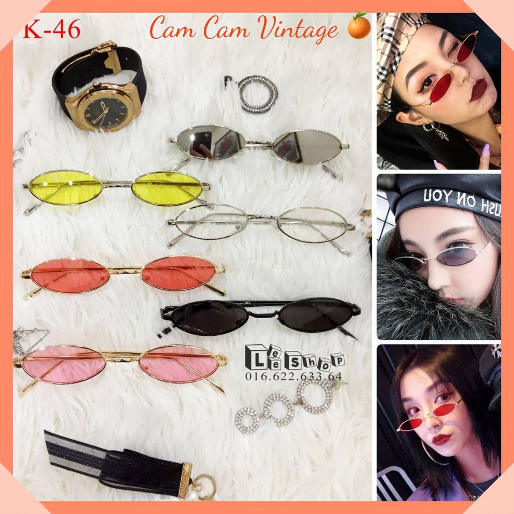 Kính râm kính mát nam nữ nhỏ xíu oval Sơn Tùng MTP