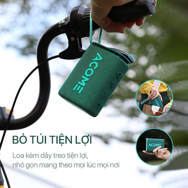 Loa Bluetooth VIVAN A7 Công Suất 5W Chống Nước IPX7 Âm Thanh Chất Lượng Cao Bass Mạnh Bluetooth 5.0 Play Time 10h