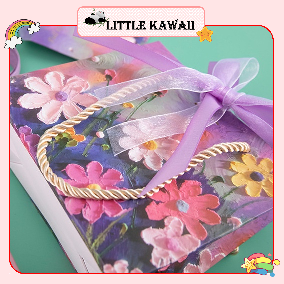 Túi giấy đựng quà ngang tranh hoa nghệ thuật